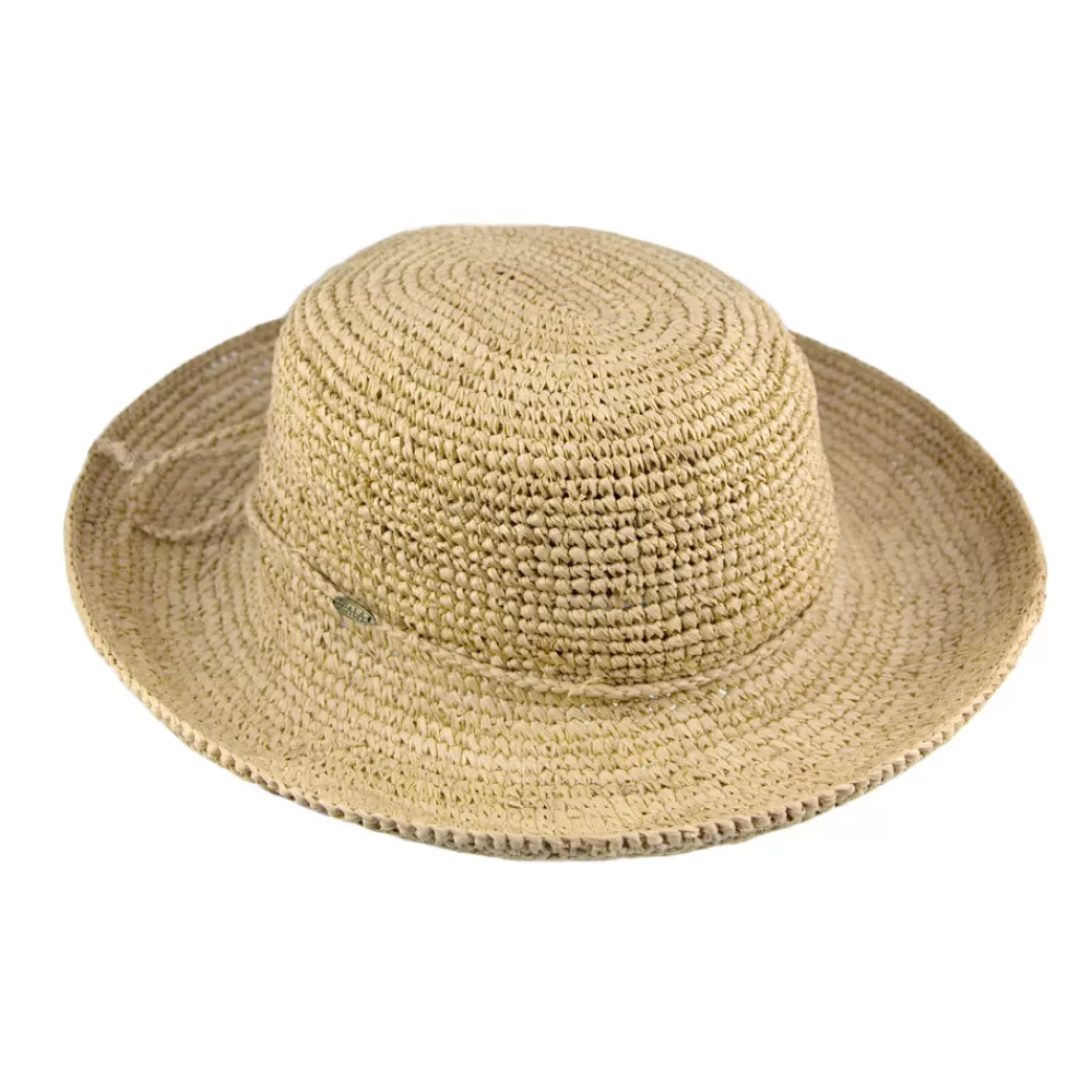 Chapeaux Été | Chapeaux De Paille^Scala Chapeau Canotier Pliable en Paille Raphia Torsadée naturel