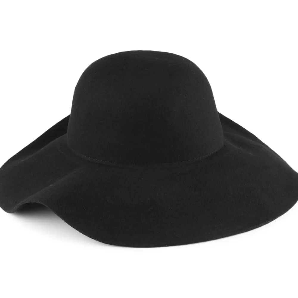 Chapeaux Hiver | Chapeaux Femme^Scala Chapeau Capeline en Laine Feutrée à Bord Brut Sonora noir