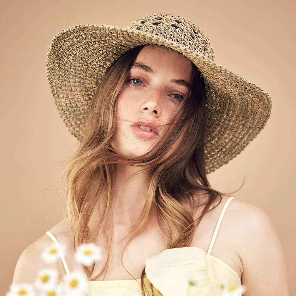 Chapeaux Été | Chapeaux De Paille^Seeberger Chapeau Capeline Été en Jonc de Mer Crocheté naturel