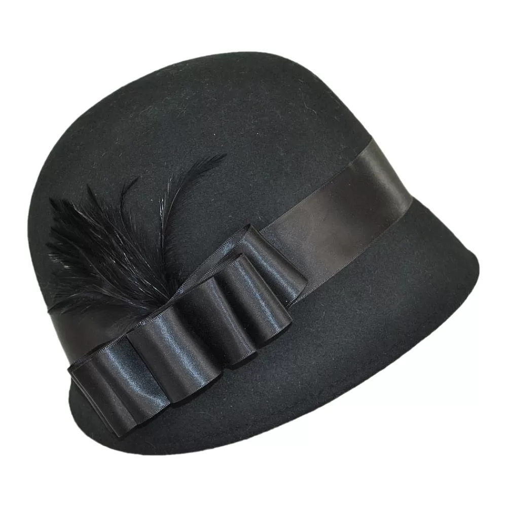 Chapeaux Hiver | Chapeaux Cloche^sur la tête Chapeau Cloche Chloe noir SUR LA TÊTE