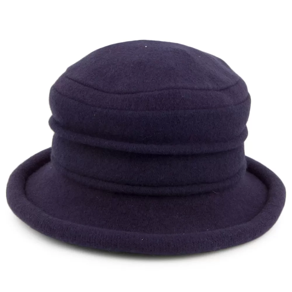 Chapeaux Hiver | Chapeaux Cloche^Scala Chapeau Cloche en Laine Tula bleu marine