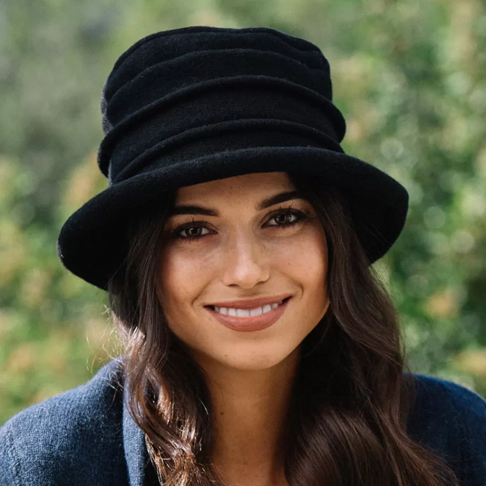 Chapeaux Hiver | Chapeaux Cloche^Scala Chapeau Cloche en Laine Tula noir