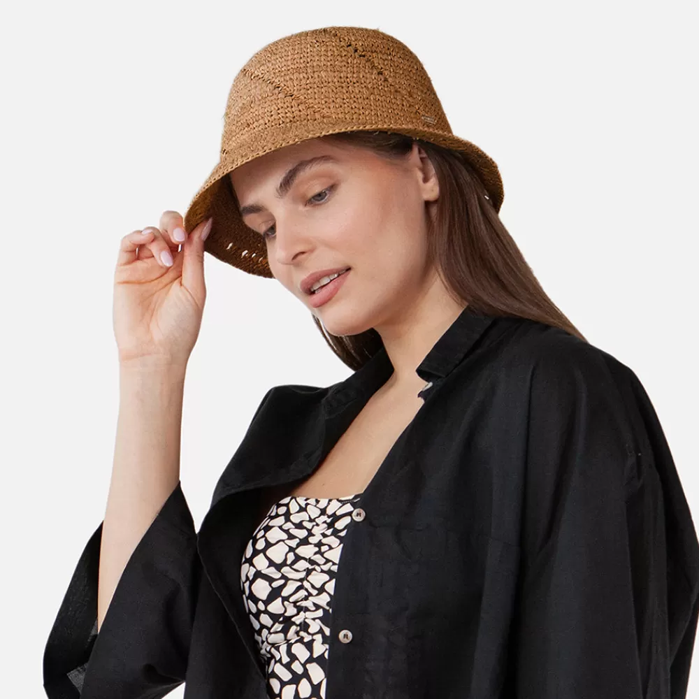 Chapeaux De Paille | Chapeaux Cloche^Barts Chapeau Cloche en Paille Tikia marron clair