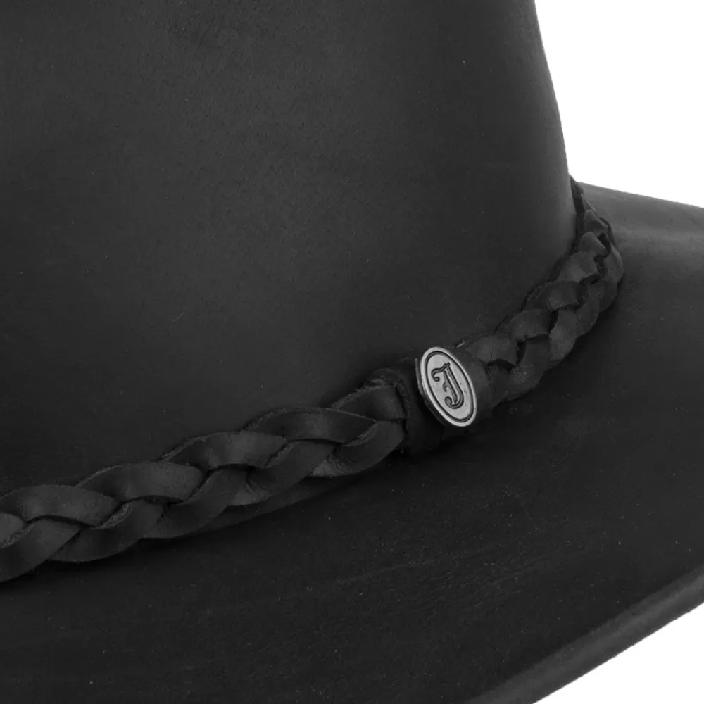 Chapeaux De Cowboy | Chapeaux De Cowboy^Jaxon & James Chapeau de Cowboy en Cuir de Buffle noir JAXON & JAMES