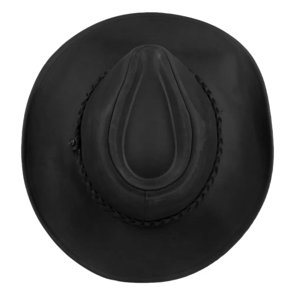 Chapeaux De Cowboy | Chapeaux De Cowboy^Jaxon & James Chapeau de Cowboy en Cuir de Buffle noir JAXON & JAMES