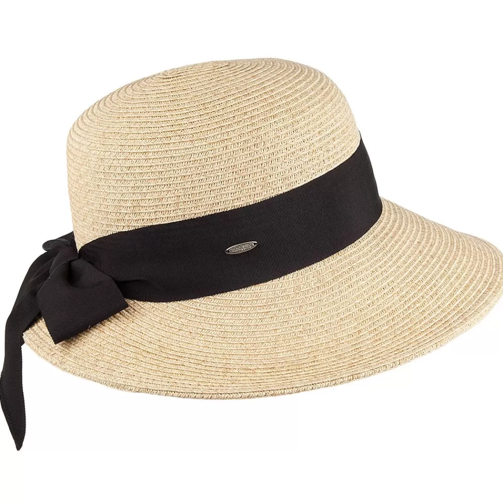 Chapeaux Été | Chapeaux De Paille^Scala Chapeau de Paille Été avec Noeud en Gros-Grain naturel