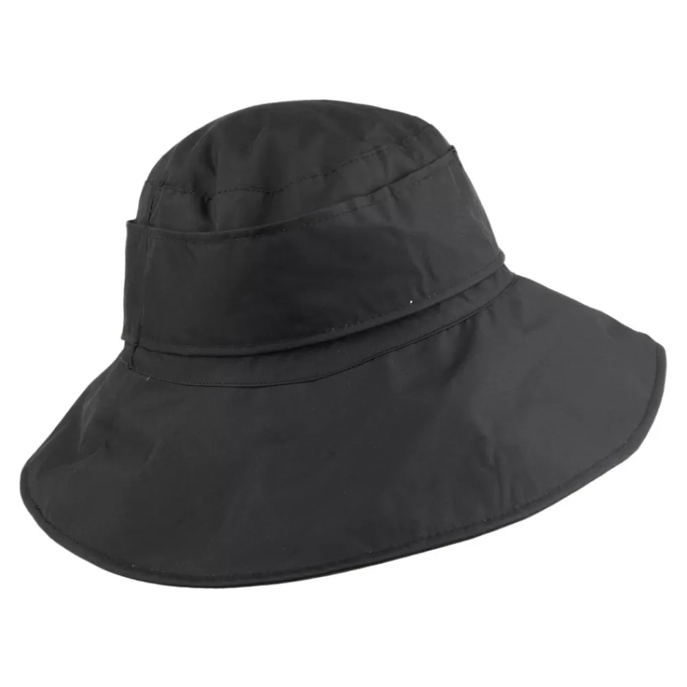 Chapeaux De Pluie | Chapeaux Bob^Whiteley Chapeau de Pluie Hydrofuge avec Boucle noir