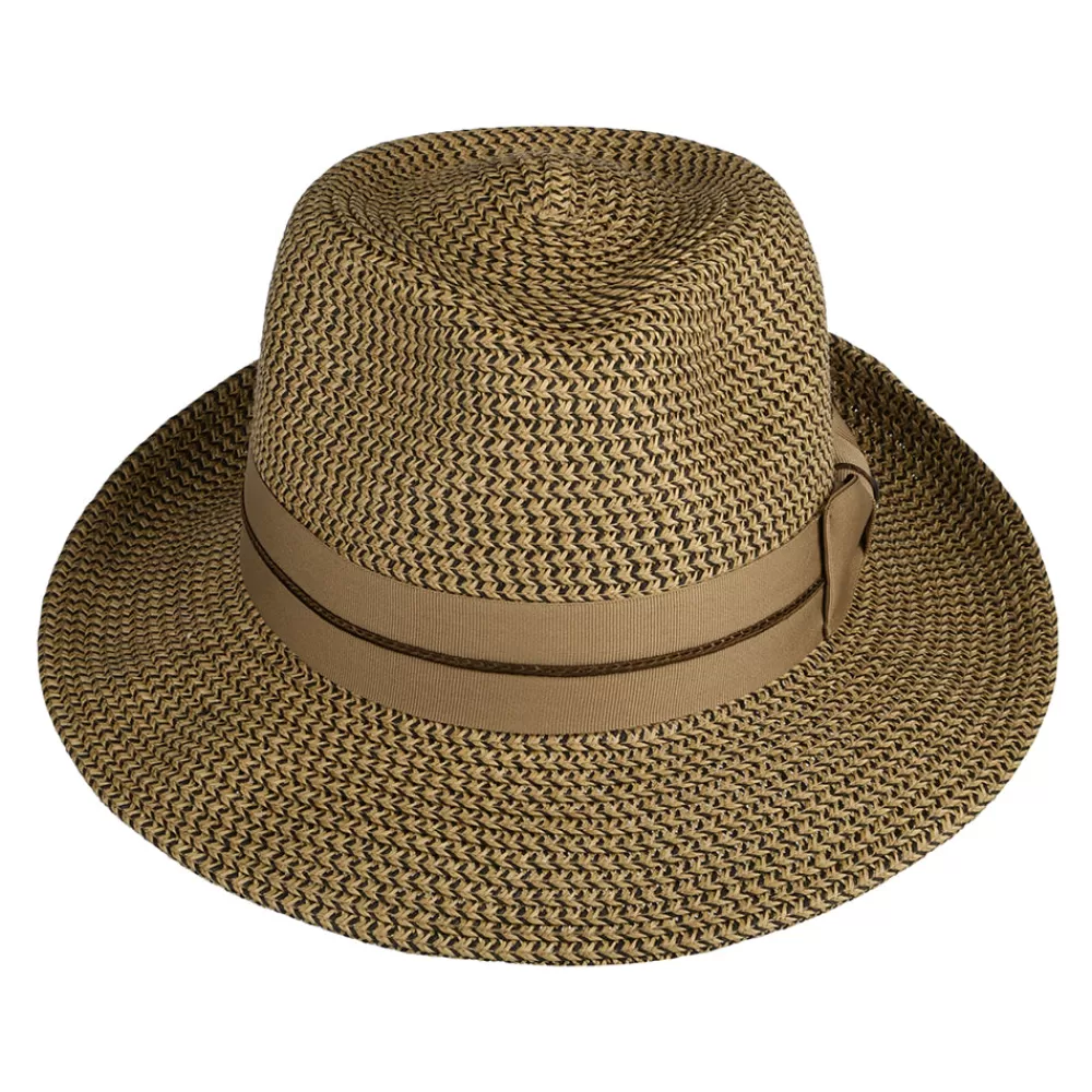 Chapeaux Trilby | Chapeaux Fedora^Scala Chapeau Fedora C-Crown en Papier Tressé Marton marron