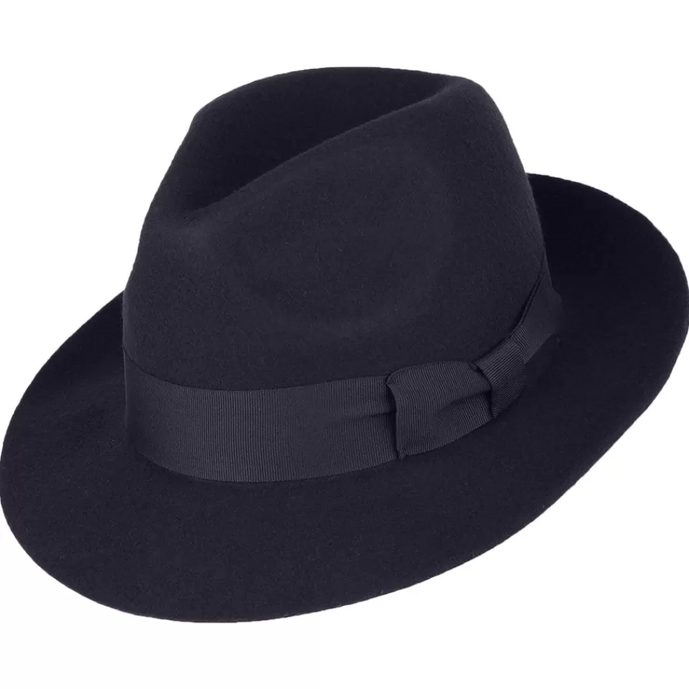 Chapeaux Trilby | Chapeaux Fedora^Failsworth Chapeau Fedora Chester bleu marine