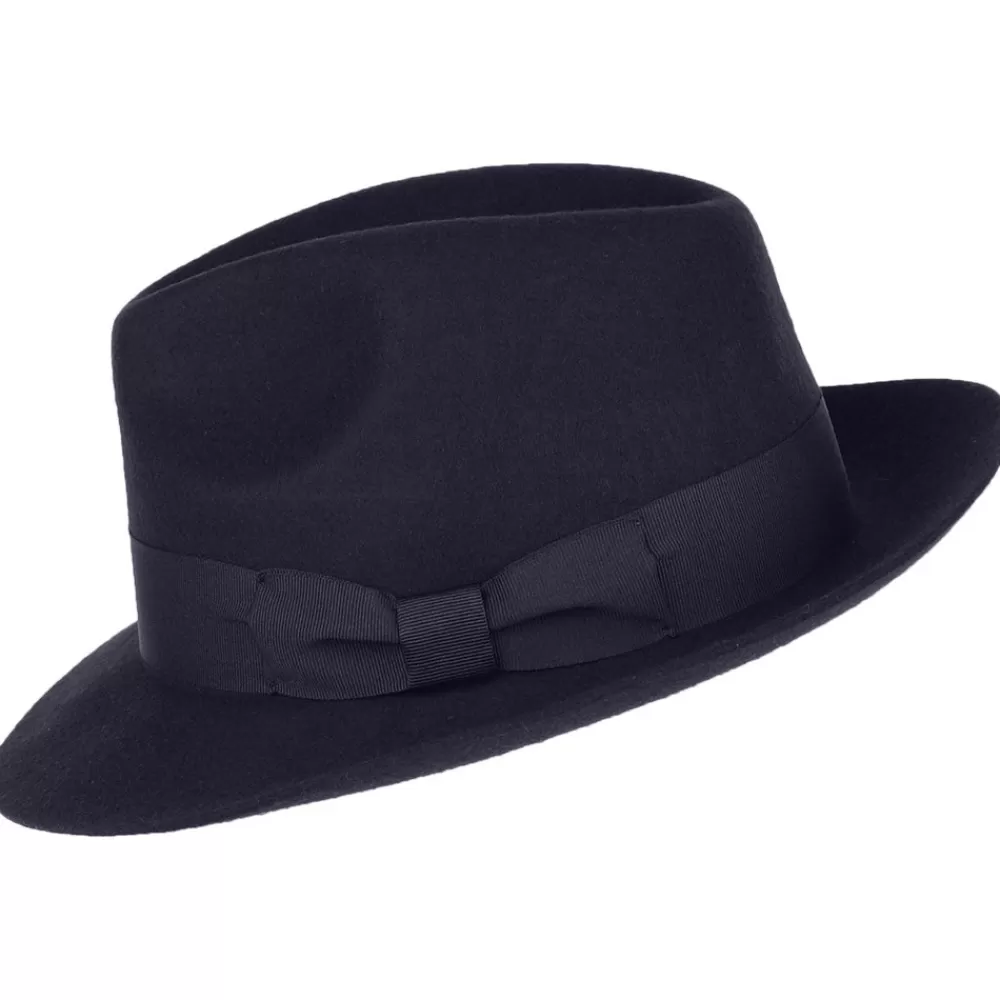 Chapeaux Trilby | Chapeaux Fedora^Failsworth Chapeau Fedora Chester bleu marine