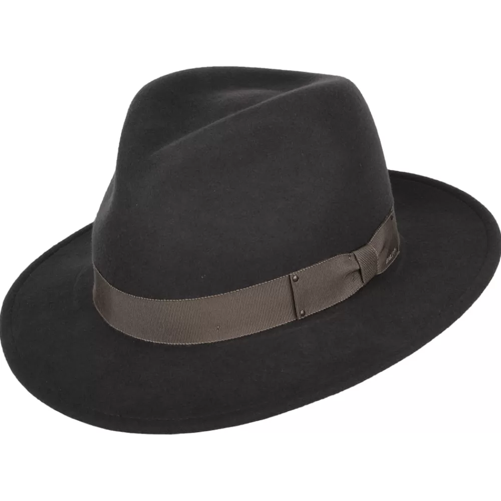 Chapeaux Trilby | Chapeaux Hiver^Bailey Chapeau Fedora Déformable Hydrofuge Curtis en Laine Feutrée gris