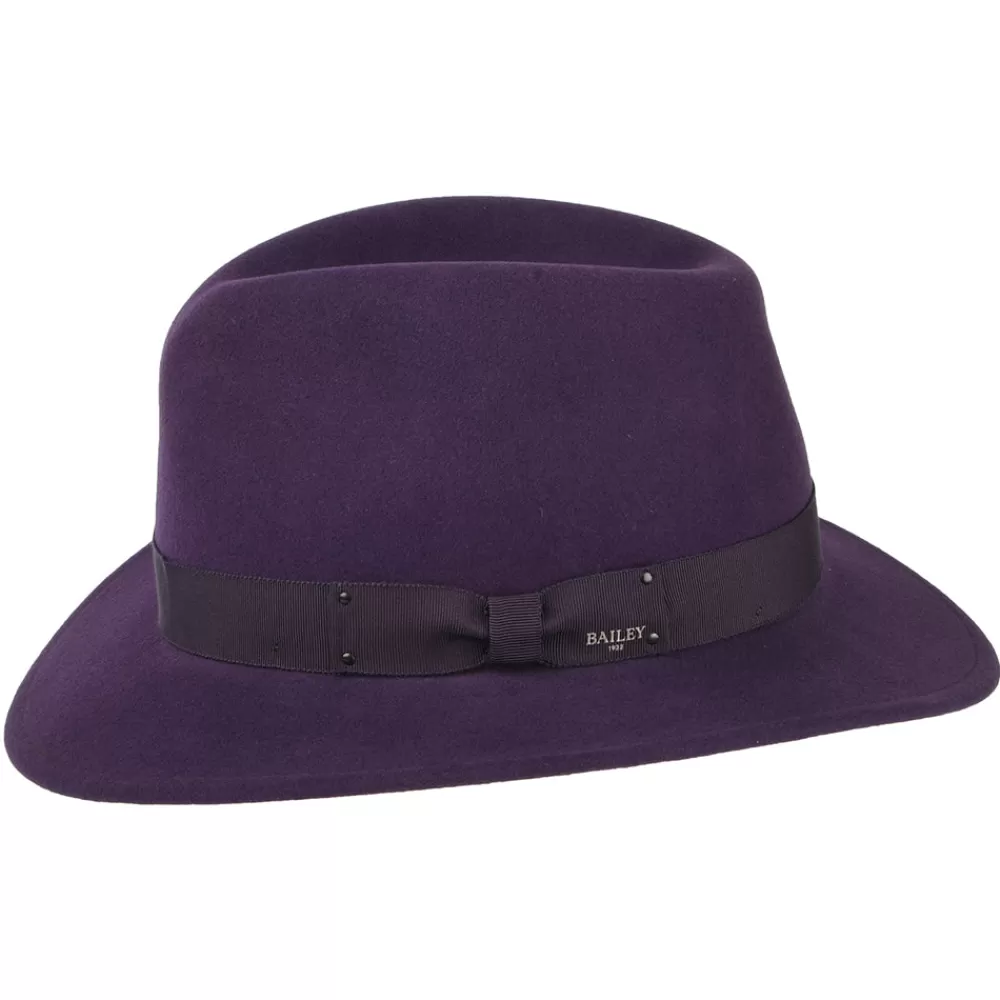 Chapeaux Trilby | Chapeaux Hiver^Bailey Chapeau Fedora Déformable Hydrofuge Curtis en Laine Feutrée violet