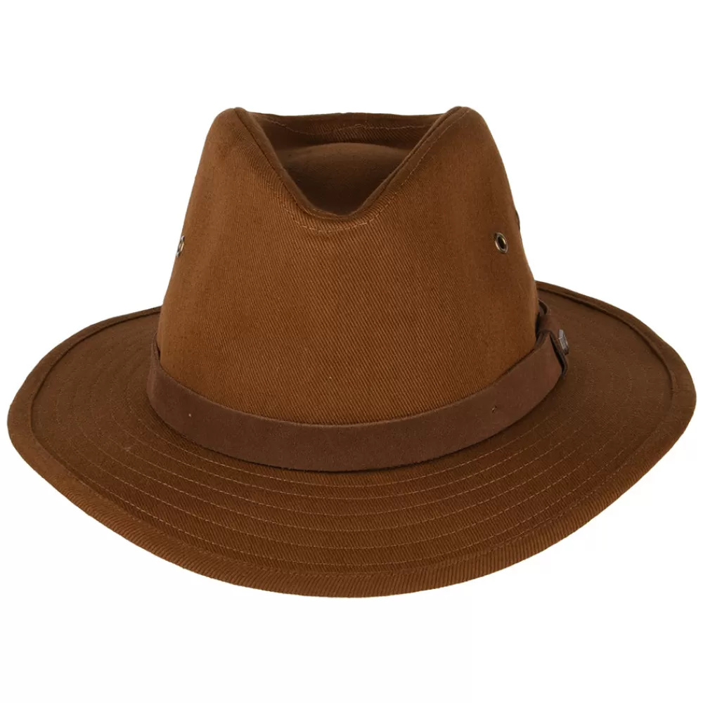 Chapeaux Trilby | Chapeaux Fedora^Brixton Chapeau Fedora en Coton Hydrofuge Messer X Adventure marron clair