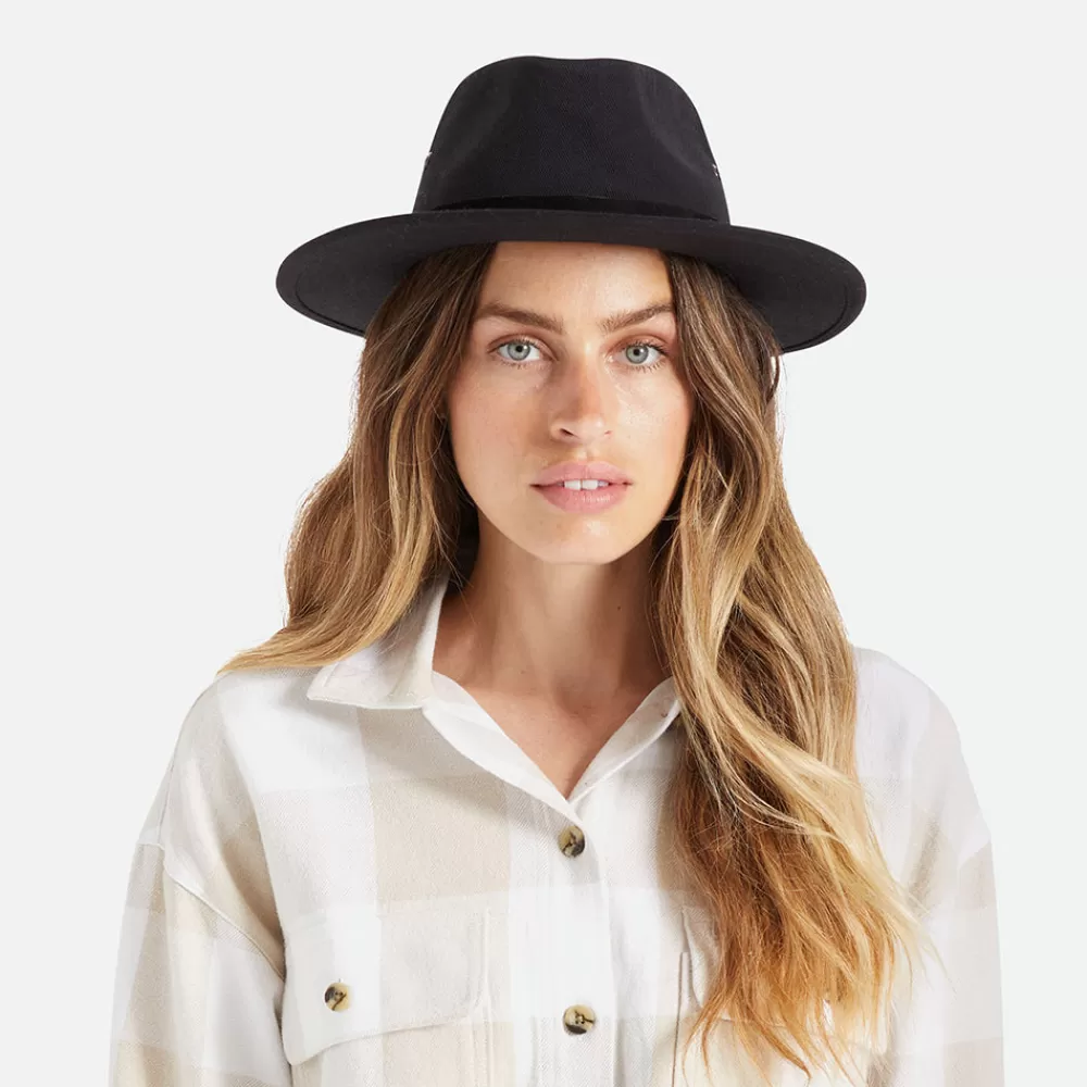 Chapeaux Trilby | Chapeaux Fedora^Brixton Chapeau Fedora en Coton Hydrofuge Messer X Adventure noir