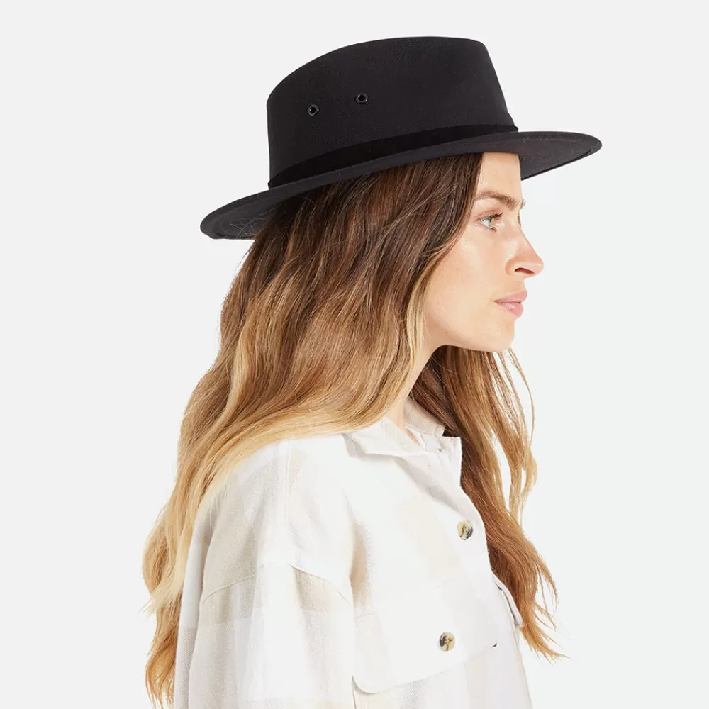Chapeaux Trilby | Chapeaux Fedora^Brixton Chapeau Fedora en Coton Hydrofuge Messer X Adventure noir
