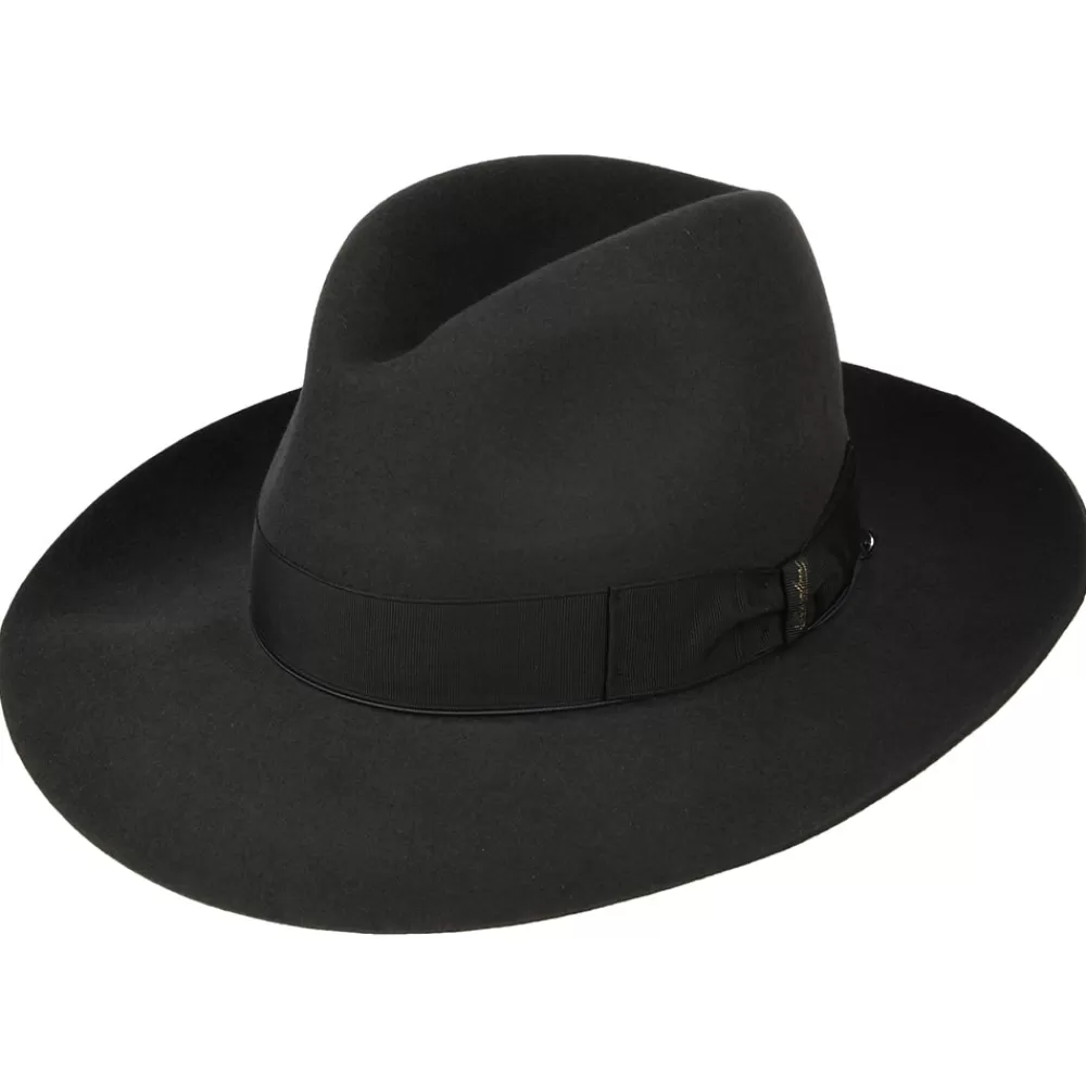 Chapeaux Trilby | Chapeaux Fedora^Borsalino Chapeau Fedora en Fourrure Feutrée Avalon gris