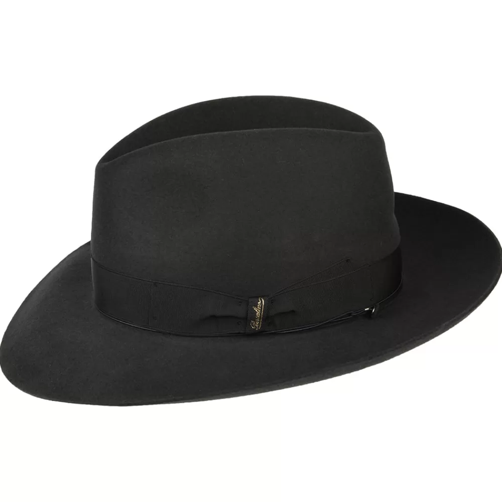 Chapeaux Trilby | Chapeaux Fedora^Borsalino Chapeau Fedora en Fourrure Feutrée Avalon gris