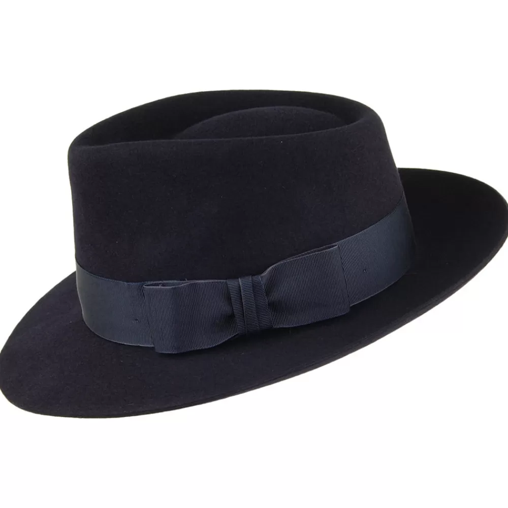 Chapeaux Trilby | Chapeaux Fedora^Christys Chapeau Fedora en Fourrure Feutrée Casablanca bleu marine