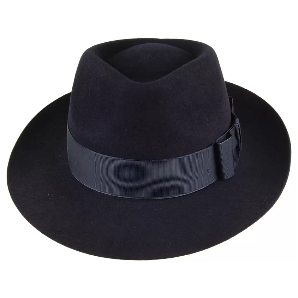 Chapeaux Trilby | Chapeaux Fedora^Christys Chapeau Fedora en Fourrure Feutrée Casablanca bleu marine