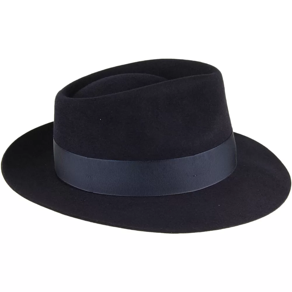 Chapeaux Trilby | Chapeaux Fedora^Christys Chapeau Fedora en Fourrure Feutrée Casablanca bleu marine