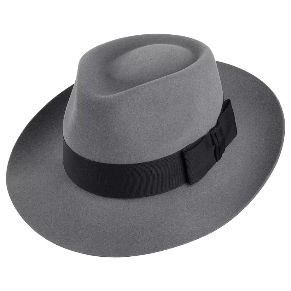 Chapeaux Trilby | Chapeaux Fedora^Christys Chapeau Fedora en Fourrure Feutrée Casablanca gris clair