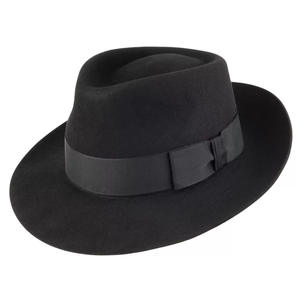 Chapeaux Trilby | Chapeaux Fedora^Christys Chapeau Fedora en Fourrure Feutrée Casablanca noir
