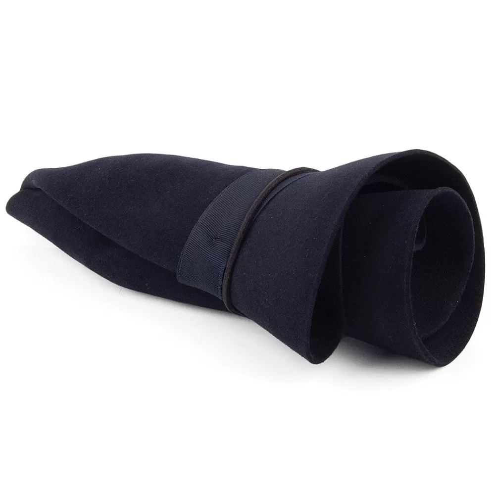 Chapeaux Trilby | Chapeaux Fedora^Christys Chapeau Fedora en Fourrure Feutrée Foldaway bleu marine