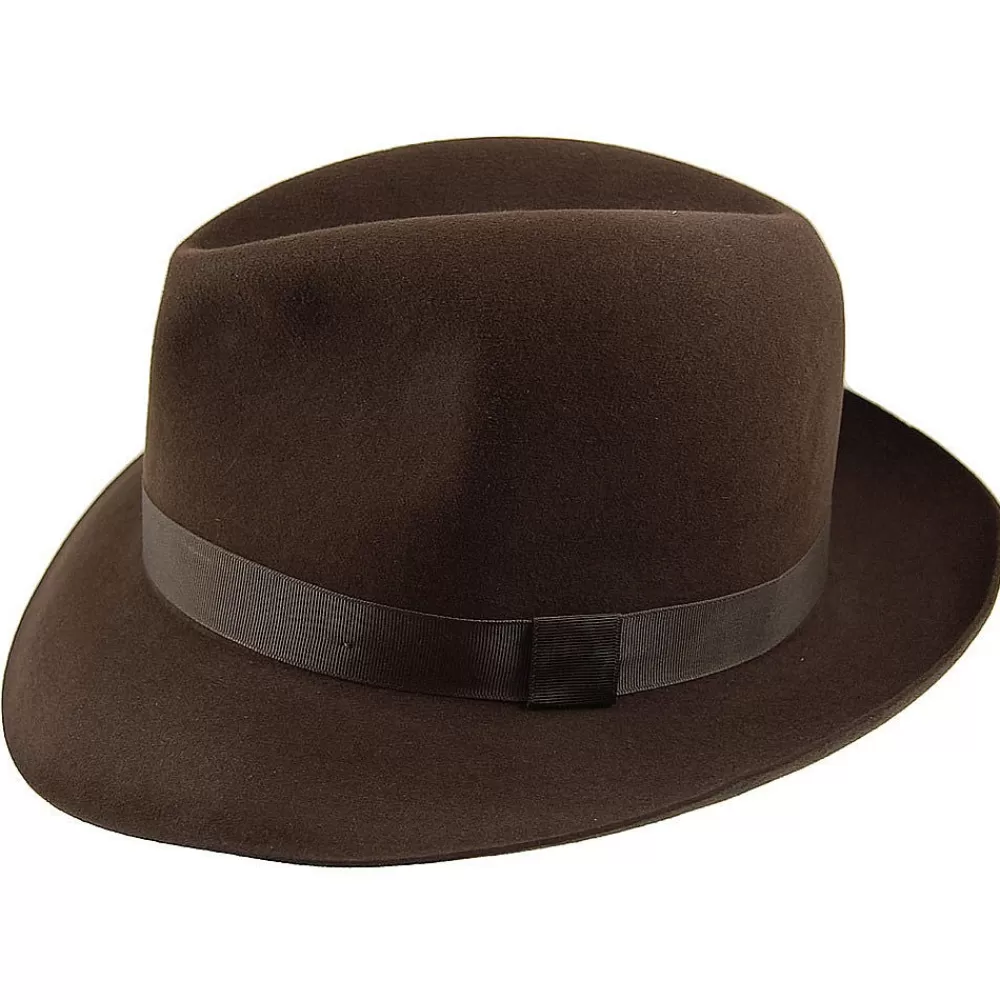 Chapeaux Trilby | Chapeaux Fedora^Christys Chapeau Fedora en Fourrure Feutrée Foldaway marron