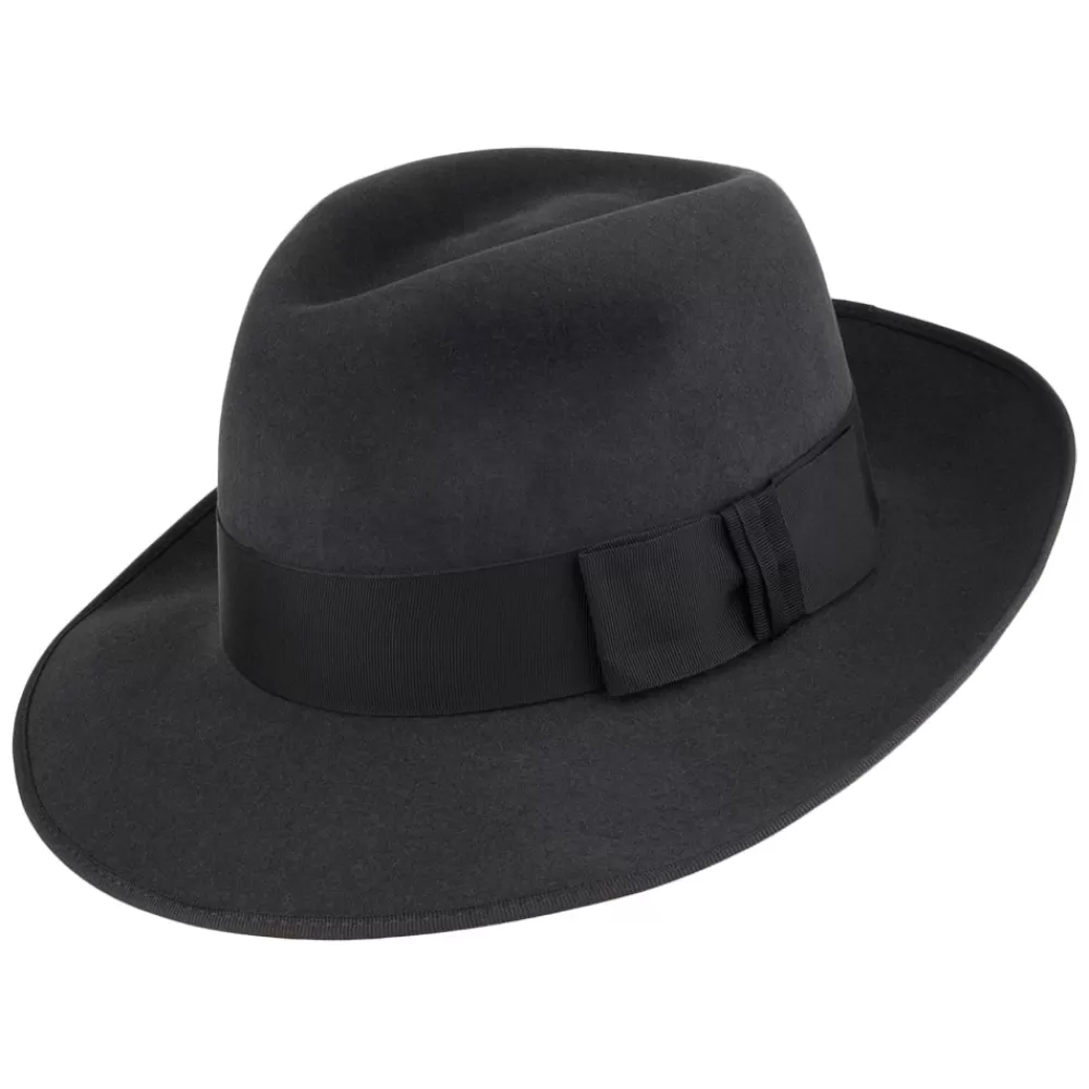 Chapeaux Trilby | Chapeaux Fedora^Christys Chapeau Fedora en Fourrure Feutrée Gangster anthracite