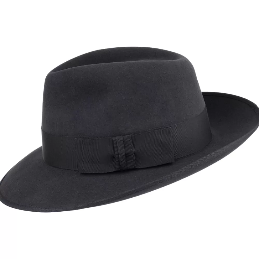 Chapeaux Trilby | Chapeaux Fedora^Christys Chapeau Fedora en Fourrure Feutrée Gangster anthracite
