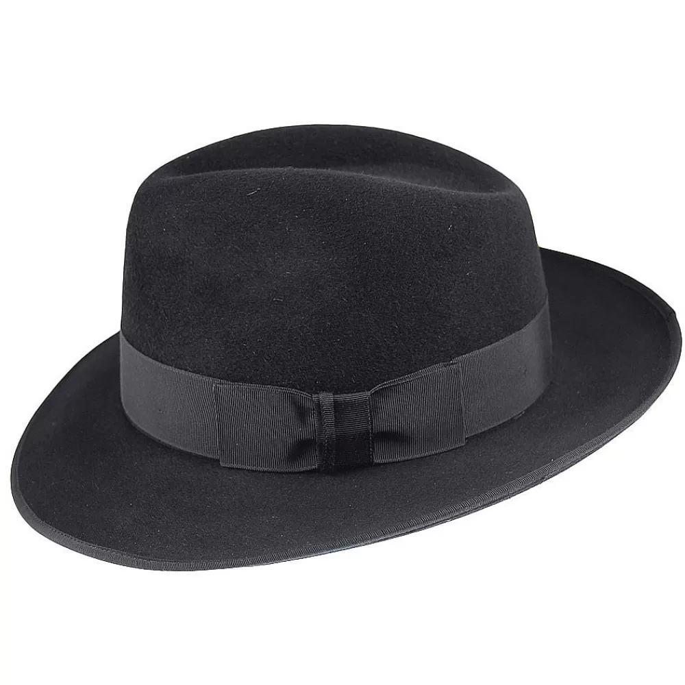 Chapeaux Trilby | Chapeaux Fedora^Christys Chapeau Fedora en Fourrure Feutrée Gangster noir