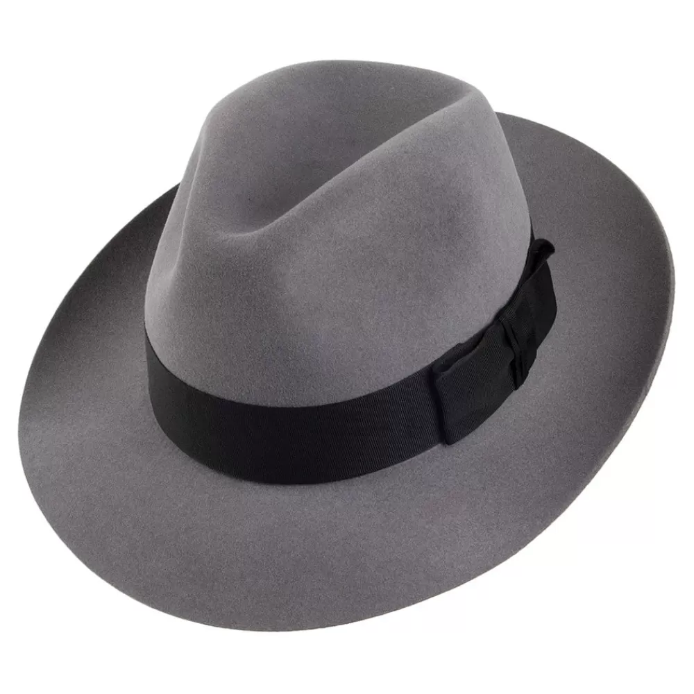 Chapeaux Trilby | Chapeaux Fedora^Christys Chapeau Fedora en Fourrure Feutrée Knightsbridge gris clair