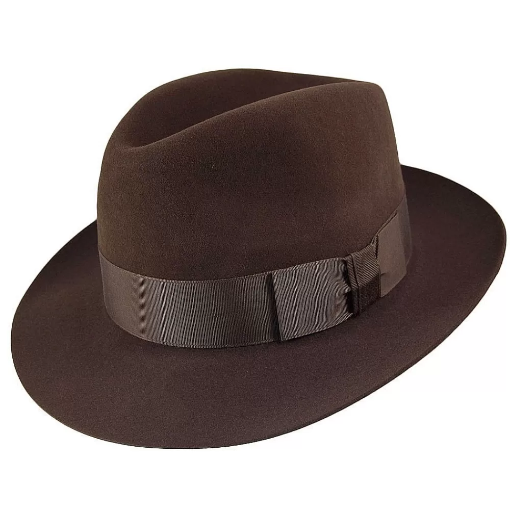 Chapeaux Trilby | Chapeaux Fedora^Christys Chapeau Fedora en Fourrure Feutrée Knightsbridge marron