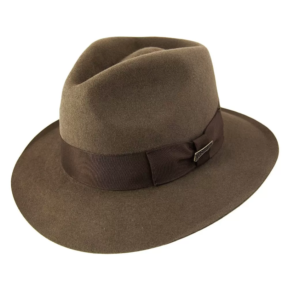 Chapeaux Trilby | Chapeaux Fedora^Indiana Jones Chapeau Fedora en Fourrure Feutrée marron