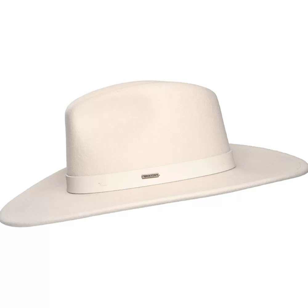 Chapeaux Trilby | Chapeaux Fedora^Brixton Chapeau Fedora en Laine Feutrée Harper crème