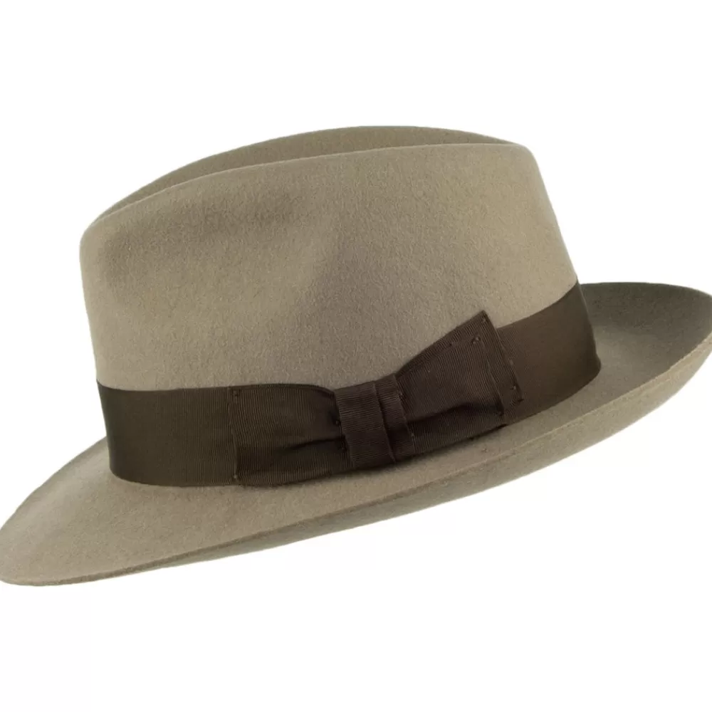 Chapeaux Trilby | Chapeaux Fedora^Denton Chapeau Fedora en Laine Feutrée Mayfair beige