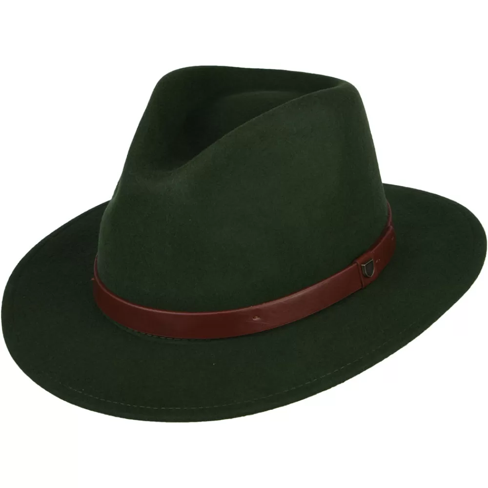 Chapeaux Trilby | Chapeaux Fedora^Brixton Chapeau Fedora en Laine Feutrée Messer forêt