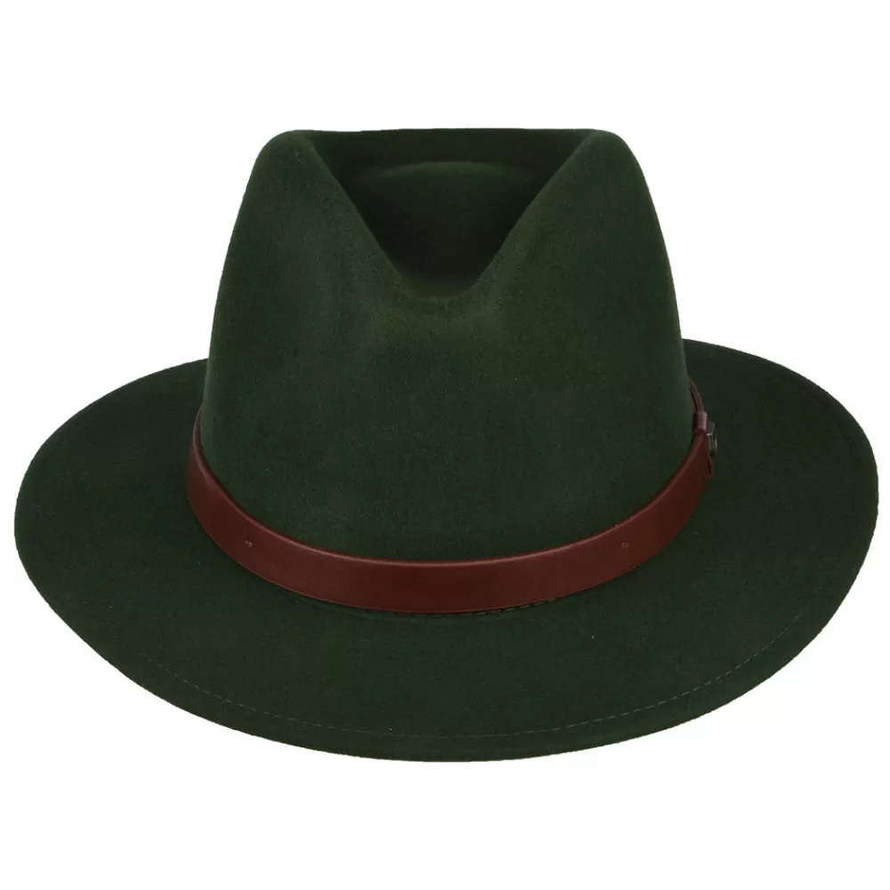 Chapeaux Trilby | Chapeaux Fedora^Brixton Chapeau Fedora en Laine Feutrée Messer forêt