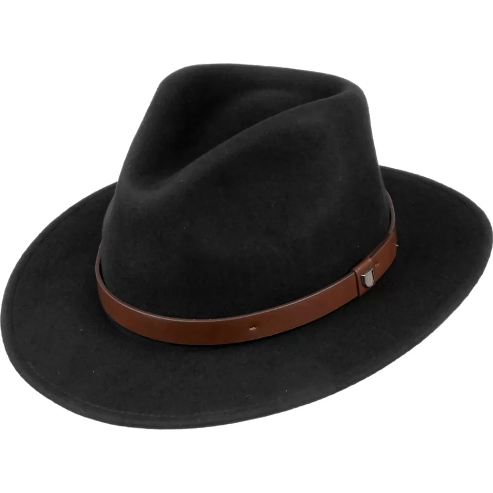 Chapeaux Trilby | Chapeaux Fedora^Brixton Chapeau Fedora en Laine Feutrée Messer noir