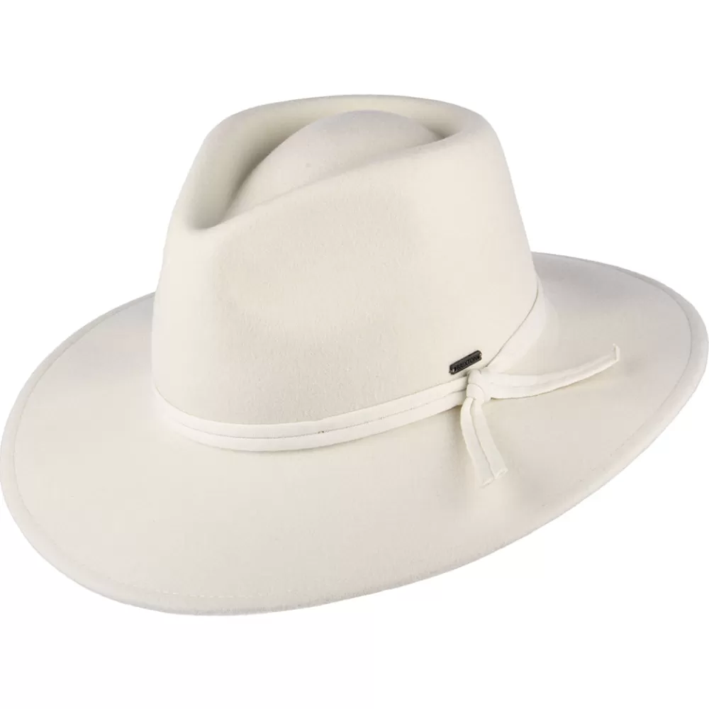 Chapeaux Trilby | Chapeaux Fedora^Brixton Chapeau Fedora en Laine Feutrée Pliable Joanna blanc cassé