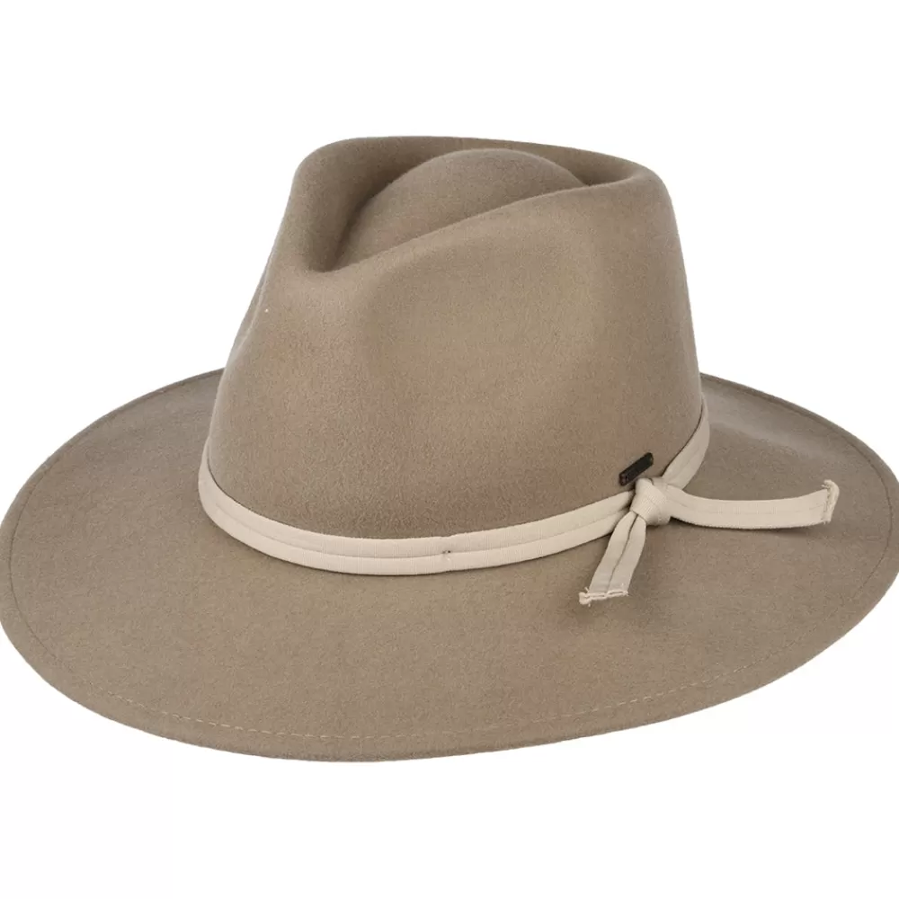 Chapeaux Trilby | Chapeaux Fedora^Brixton Chapeau Fedora en Laine Feutrée Pliable Joanna camel-beige