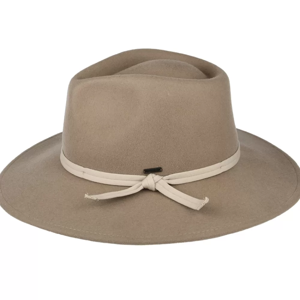 Chapeaux Trilby | Chapeaux Fedora^Brixton Chapeau Fedora en Laine Feutrée Pliable Joanna camel-beige