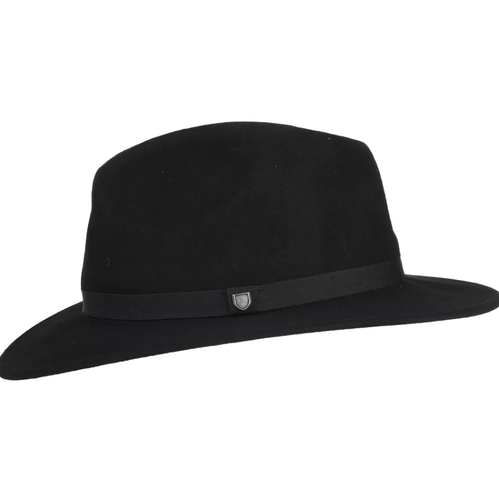 Chapeaux Trilby | Chapeaux Fedora^Brixton Chapeau Fedora en Laine Feutrée Pliable Messer noir