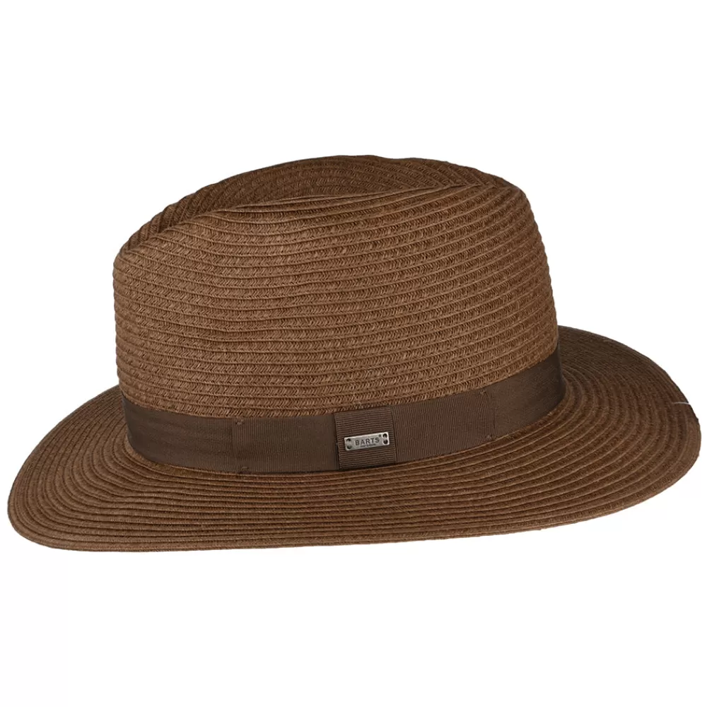 Chapeaux Trilby | Chapeaux Fedora^Barts Chapeau Fedora en Paille Toyo Aveloz marron foncé