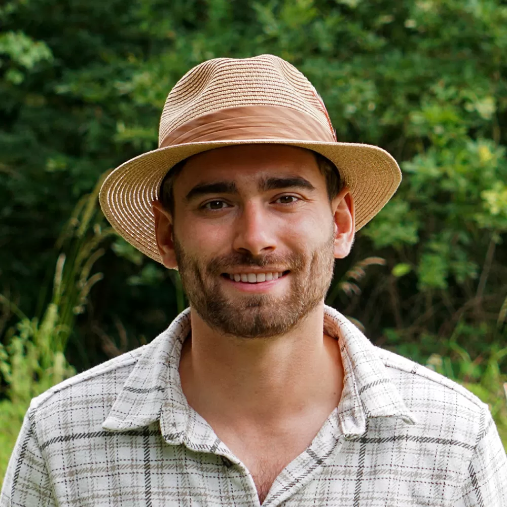 Chapeaux Trilby | Chapeaux Fedora^Jaxon & James Chapeau Fedora en Paille Toyo Tressée cappuccino JAXON & JAMES