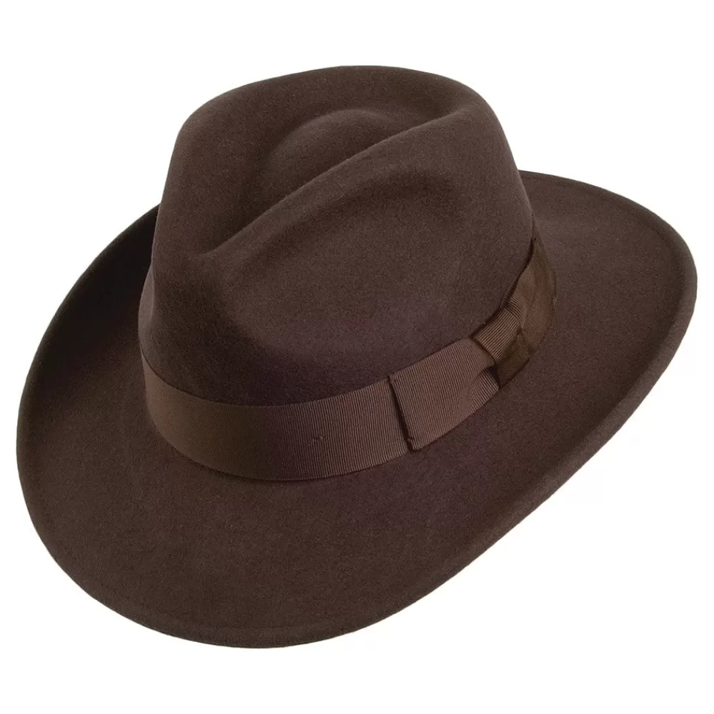 Chapeaux Trilby | Chapeaux Fedora^Jaxon & James Chapeau Fedora Ford marron JAXON & JAMES