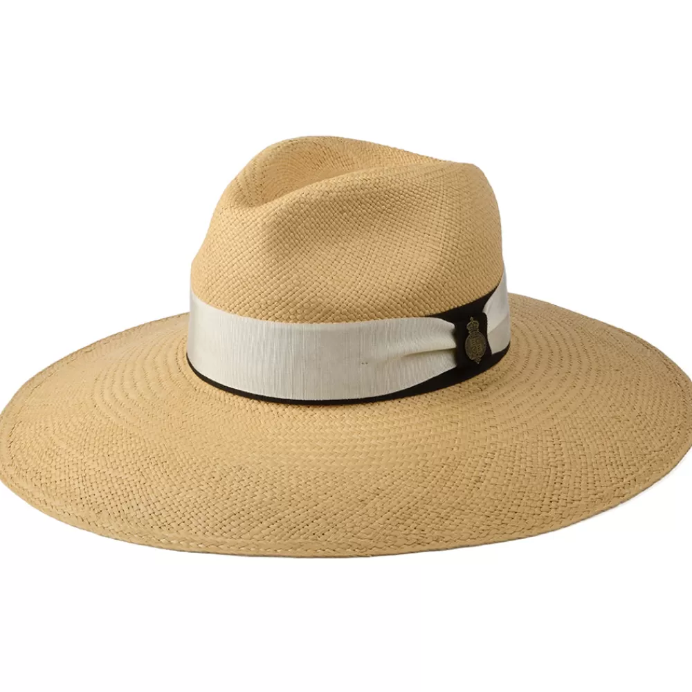 Chapeaux Trilby | Chapeaux Fedora^Christys Chapeau Fedora Panama à Bord Large Bandeau Crème-Marron Classic Jessica naturel