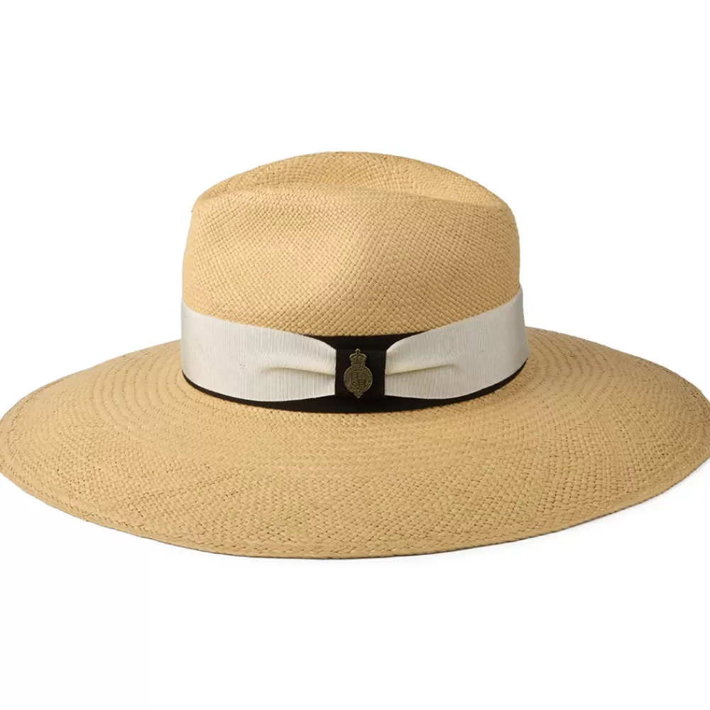 Chapeaux Trilby | Chapeaux Fedora^Christys Chapeau Fedora Panama à Bord Large Bandeau Crème-Marron Classic Jessica naturel