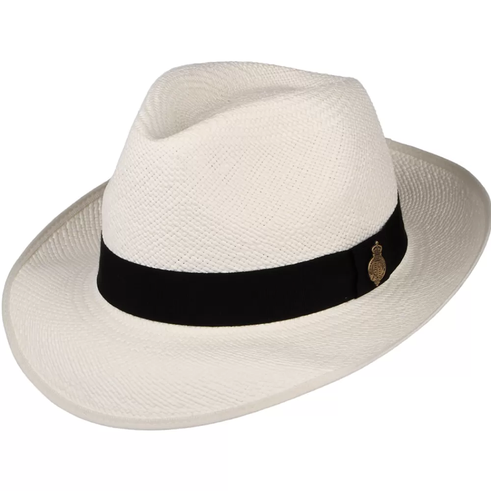 Chapeaux Trilby | Chapeaux Fedora^Christys Chapeau Fedora Panama avec Bandeau noir Classic Preset décoloré