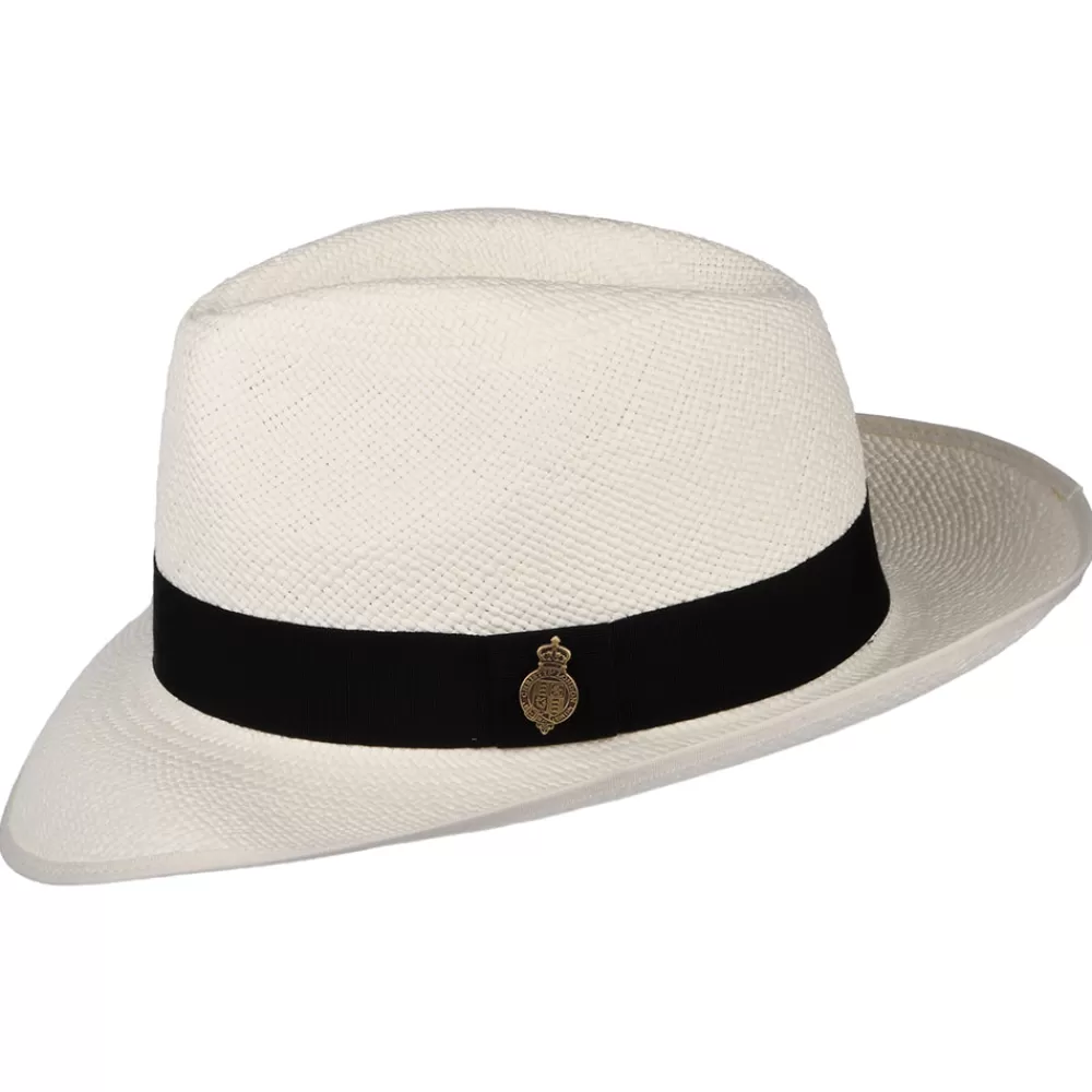 Chapeaux Trilby | Chapeaux Fedora^Christys Chapeau Fedora Panama avec Bandeau noir Classic Preset décoloré